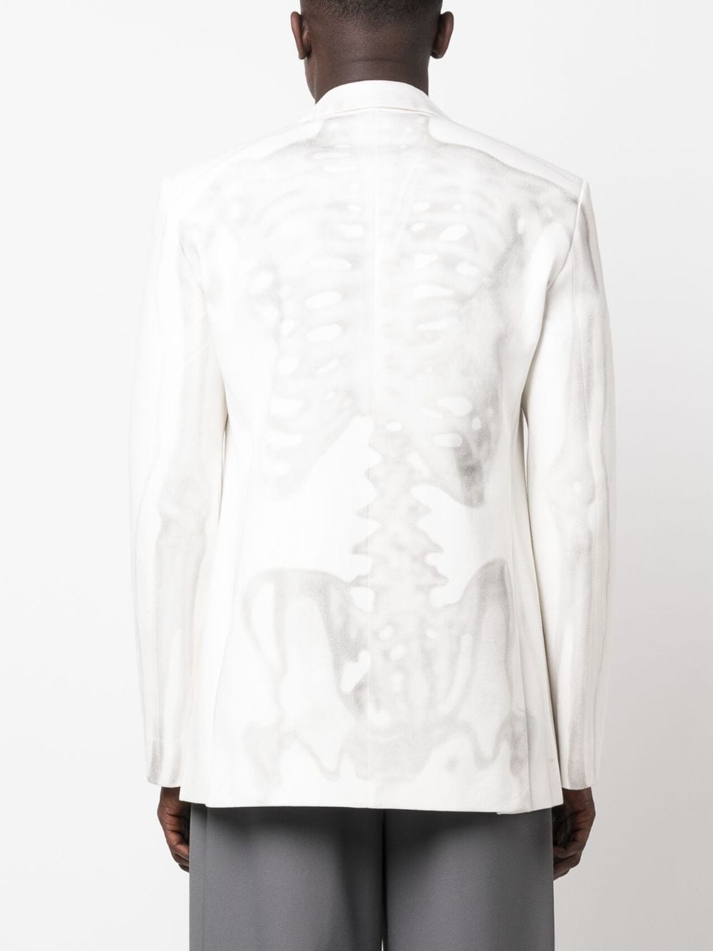 Shop Off-white X-ray-print Double-breasted Blazer In White