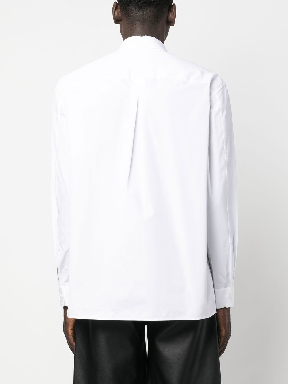 Shop Jil Sander Classic Button-up Long Sleeve Shirt In Weiss