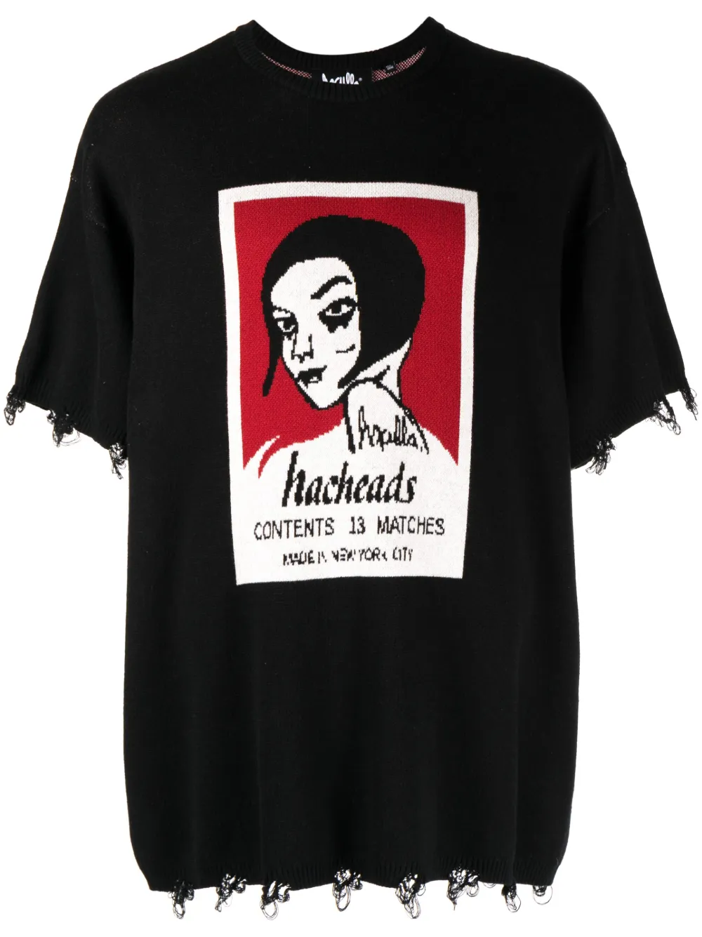 Haculla pull Hacheads en maille intarsia | noir | Image 1