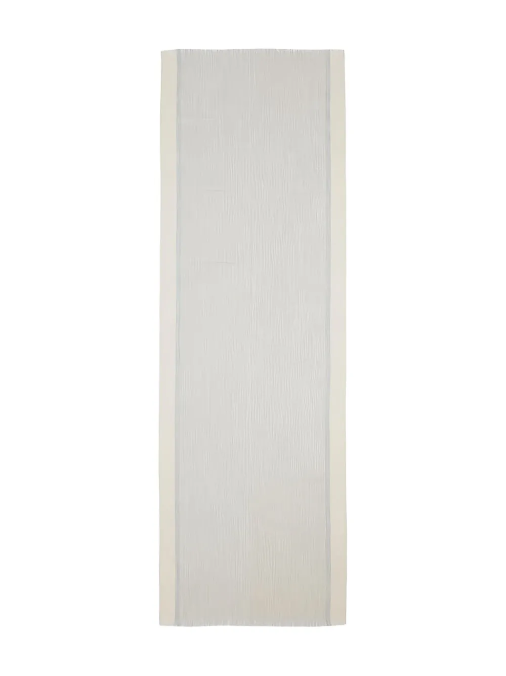 Emporio Armani Fringed-edge Scarf In White