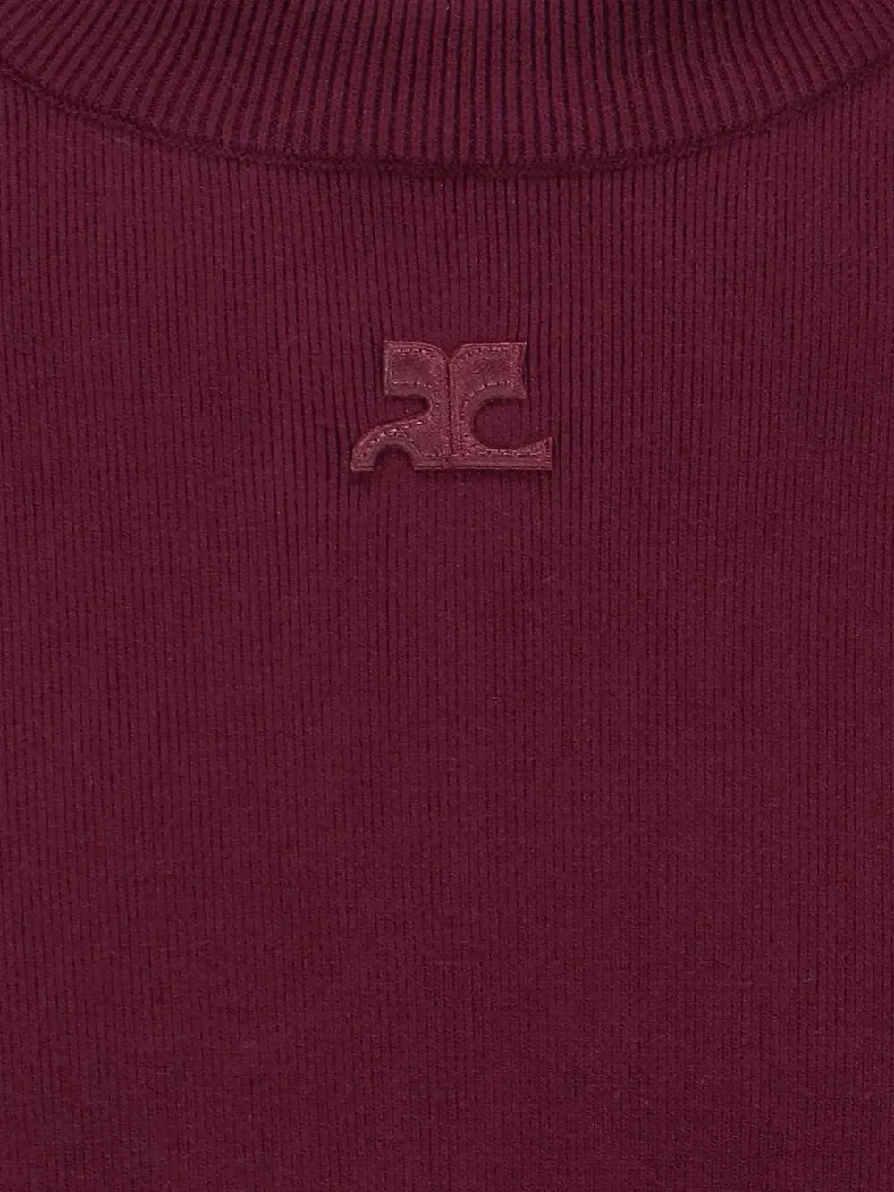 Courrèges Geribbelde trui met drukknoopsluiting Rood