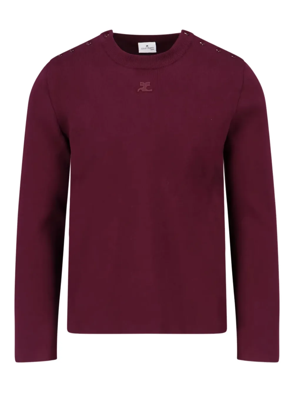 Courrèges snap-fastening ribbed sweater | Red | Image 1