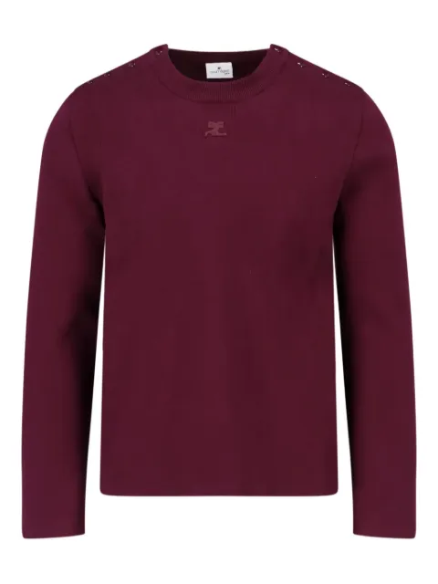 Courrèges snap-fastening ribbed sweater