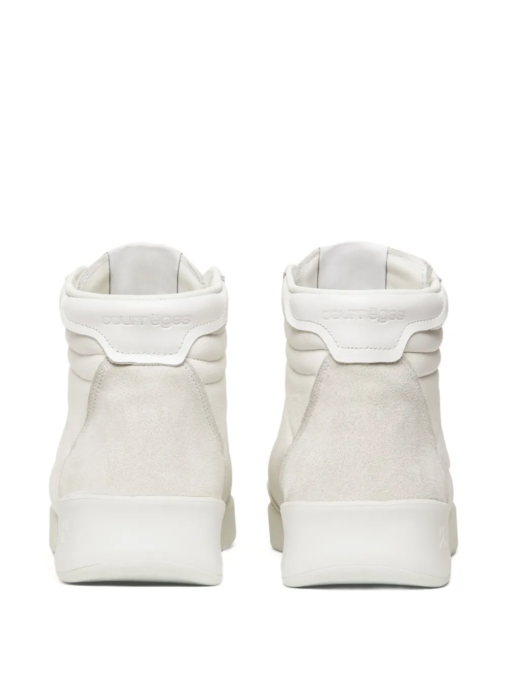  Courrèges Padded Leather Sneakers - White 