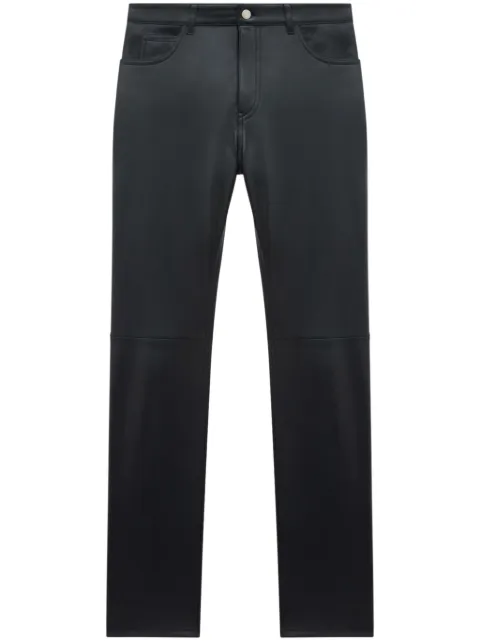Courrèges leather straight-leg trousers