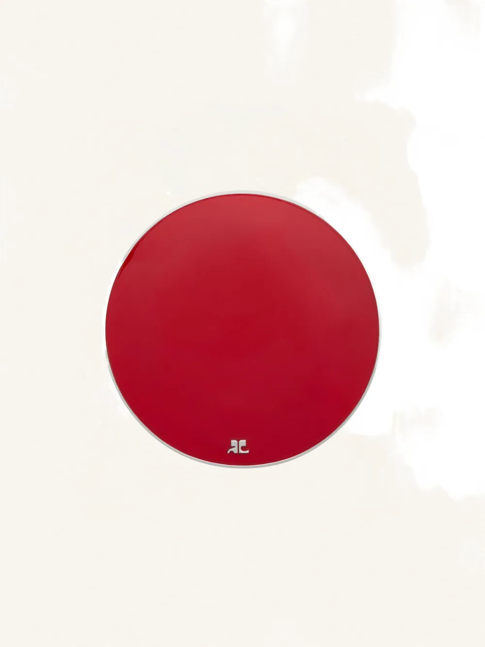Courrèges Platte ronde oorbellen - Rood