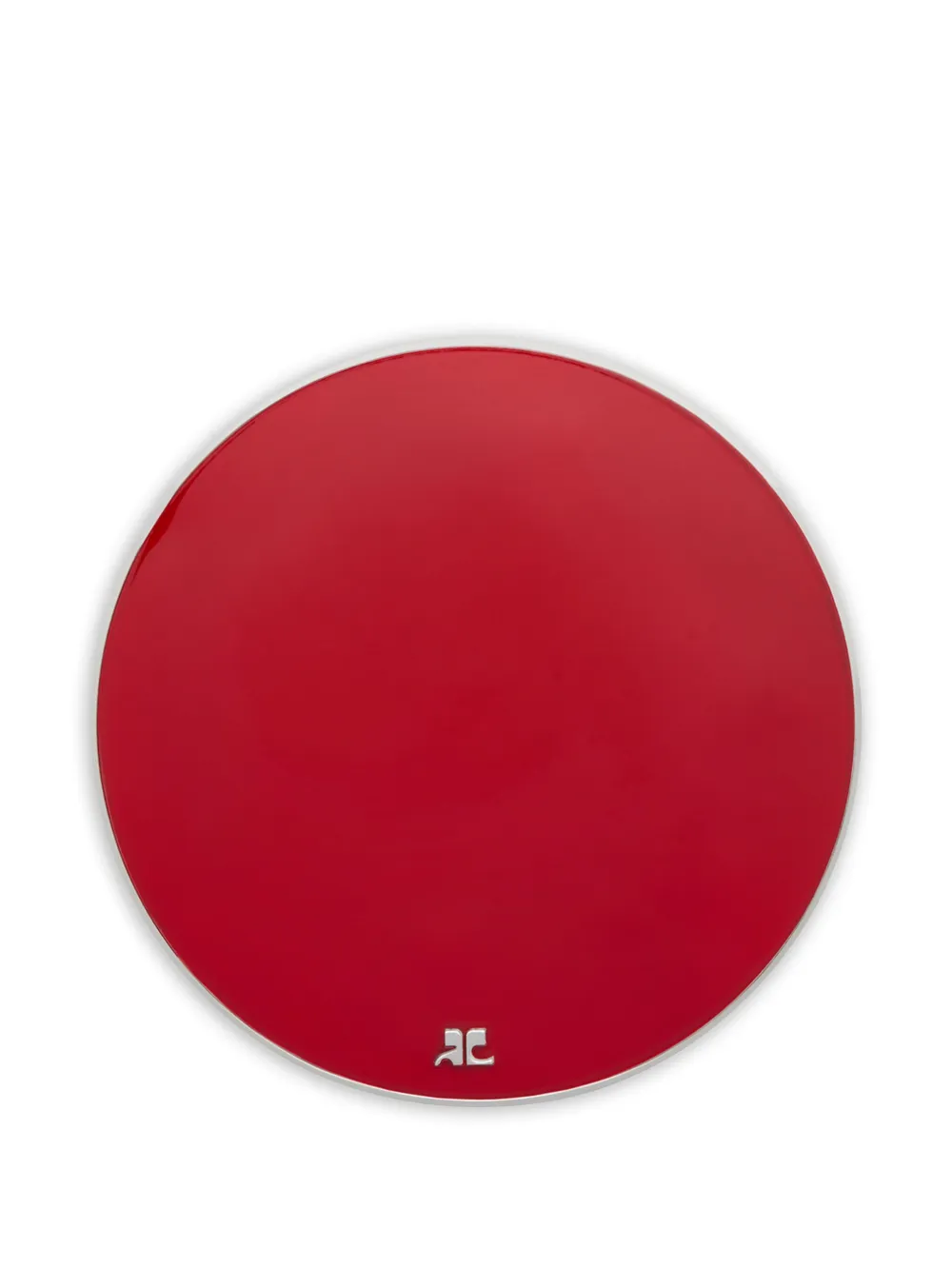 Courrèges flat circle earrings | Red | Image 1