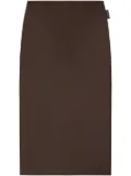 Courrèges semi-sheer midi skirt - Brown