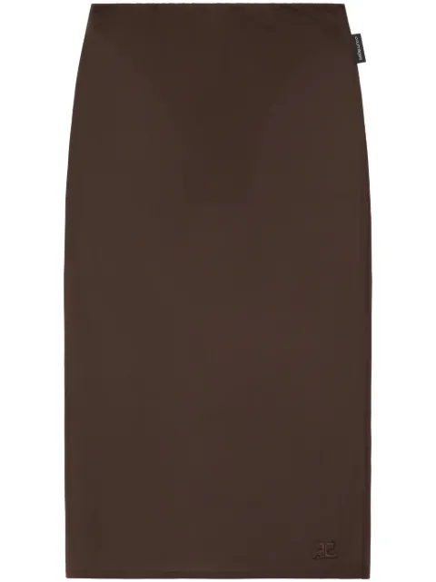 Courrèges semi-sheer midi skirt