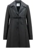 Courrèges Heritage belted vinyl tailored coat - Black