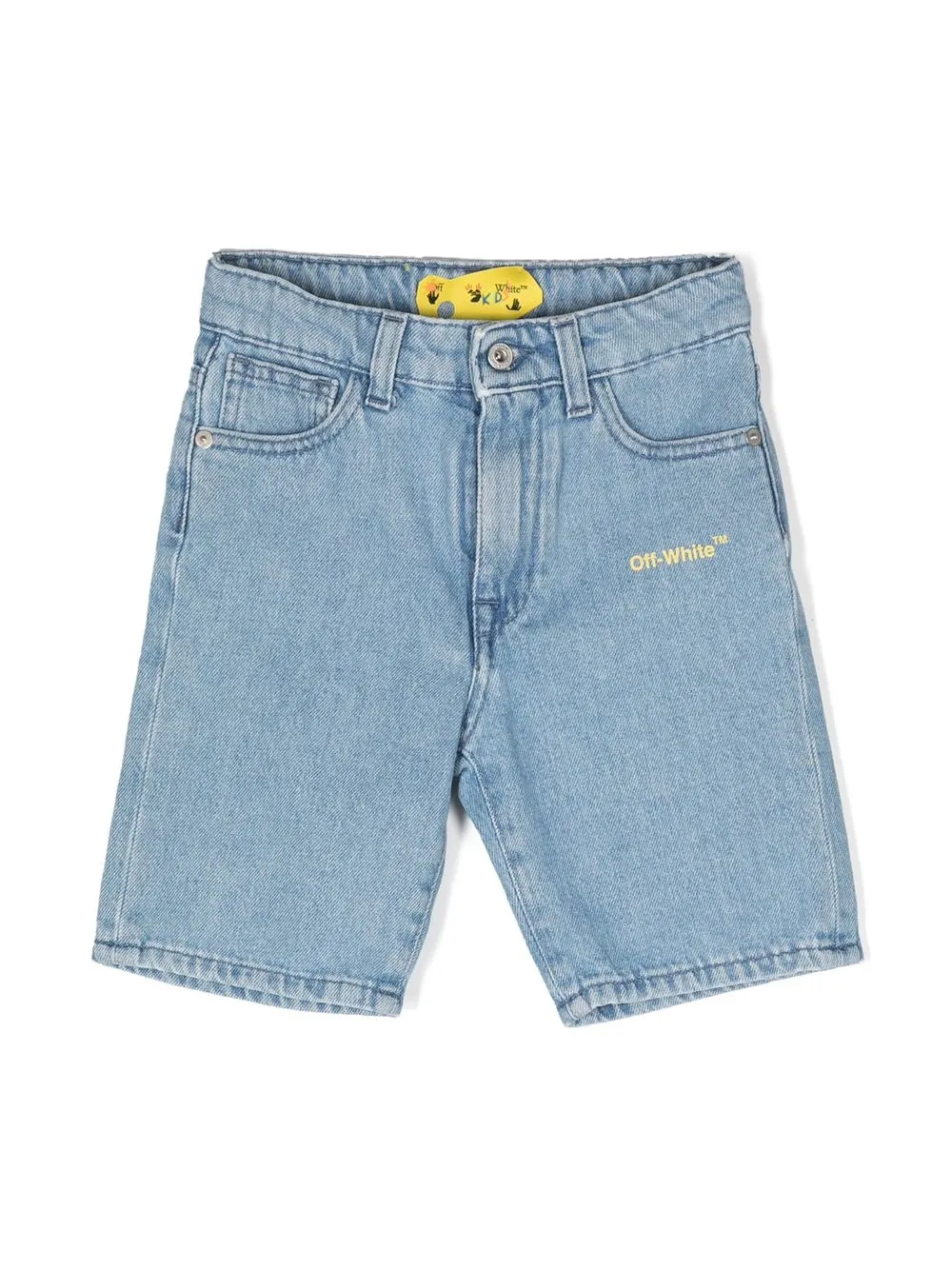 

Off-White Kids organic cotton denim shorts - Blue