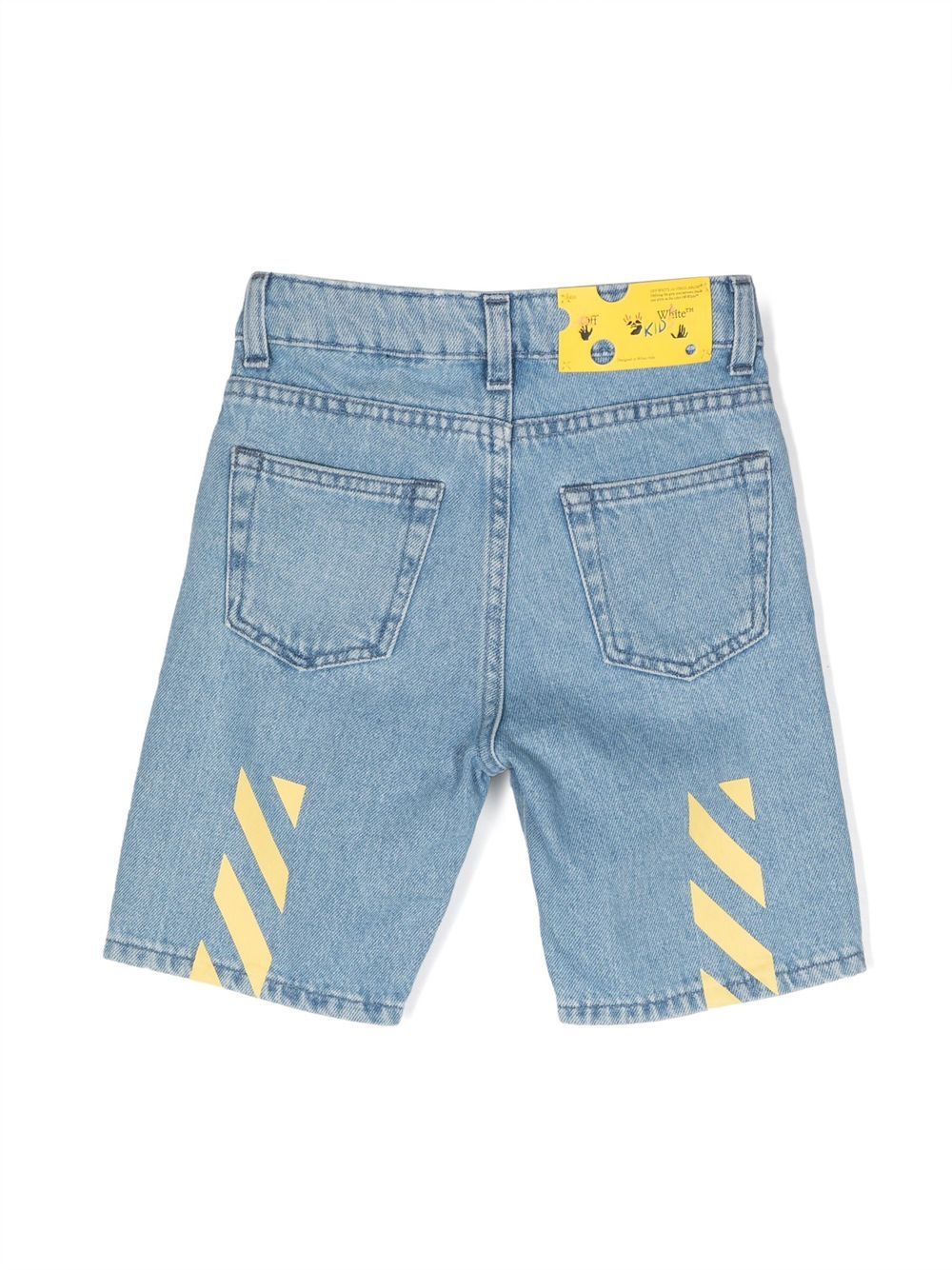 Off-White Kids Spijkershorts van biologisch katoen - Blauw