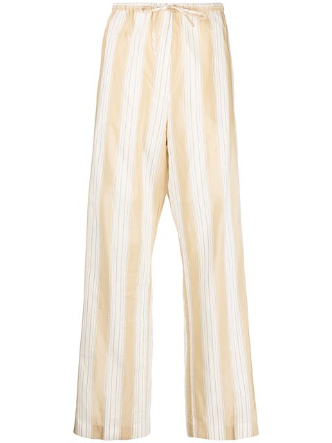 TOTEME stripe-print drawstring trousers