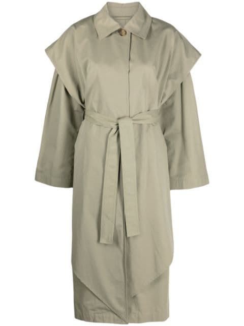 TOTEME draped belted trench coat