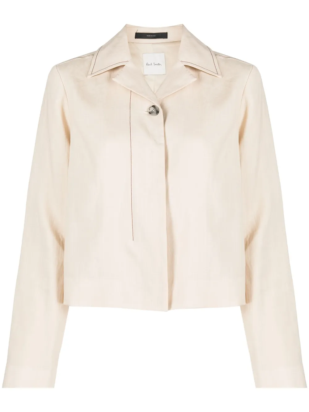 Paul Smith Courege Jacket With Blouse Necklace In Nude
