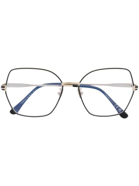 TOM FORD Eyewear lentes con armazón estilo mariposa metalizada