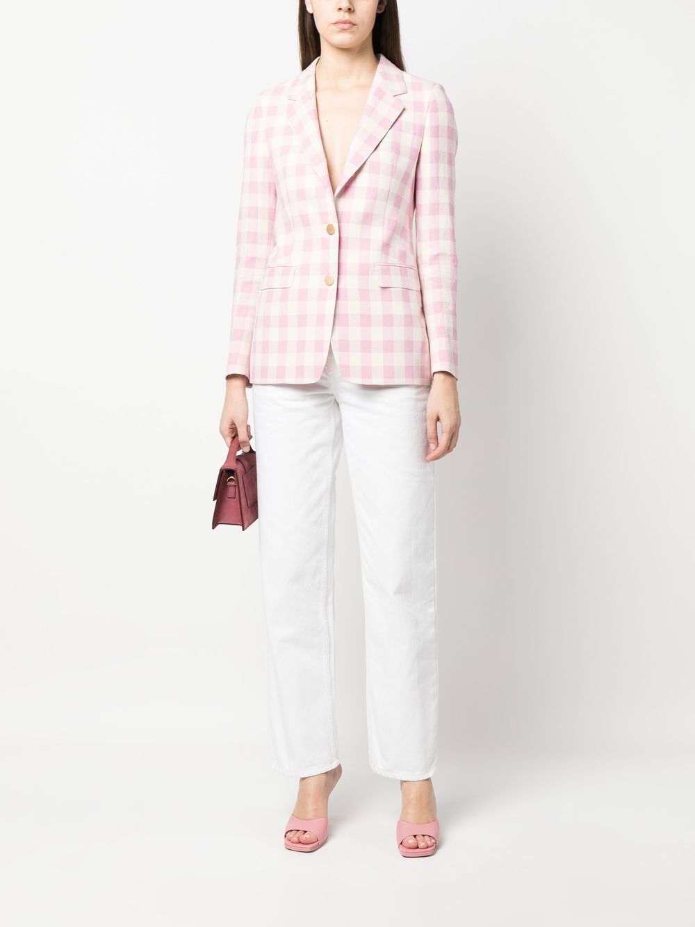 Tagliatore Blazer met gingham ruit - Roze