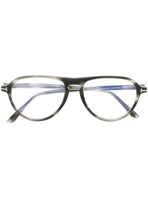 TOM FORD Eyewear Pilotenbrille in Schildpattoptik