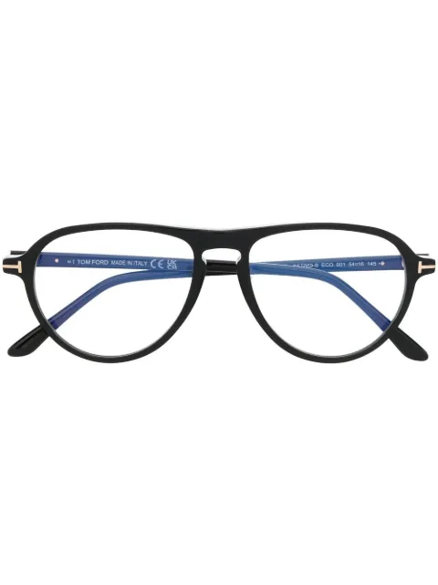TOM FORD Eyewear T-logo pilot-frame glasses