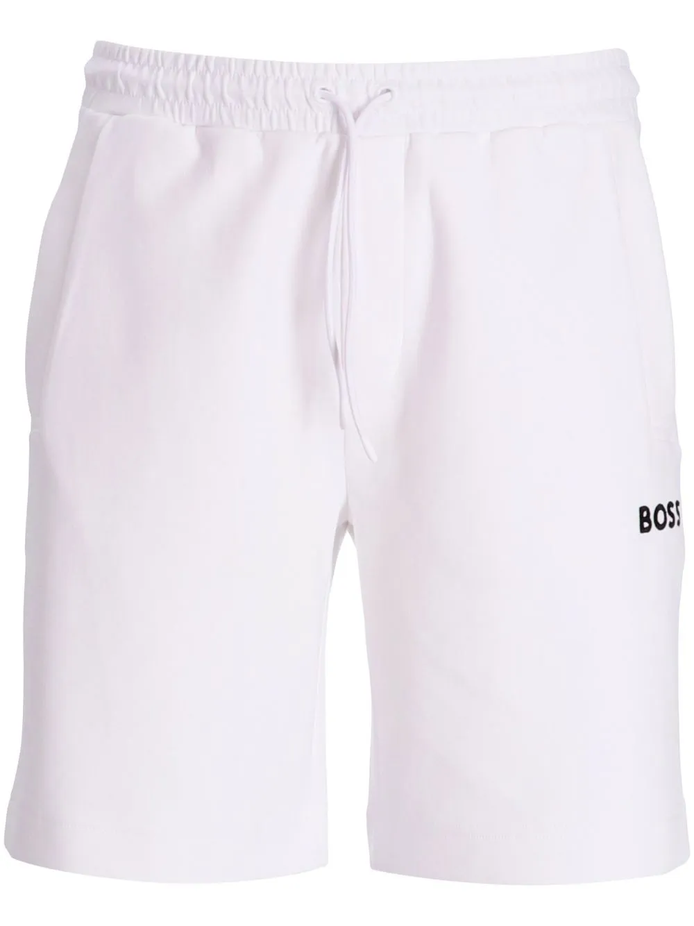 

BOSS embroidered-logo track shorts - White
