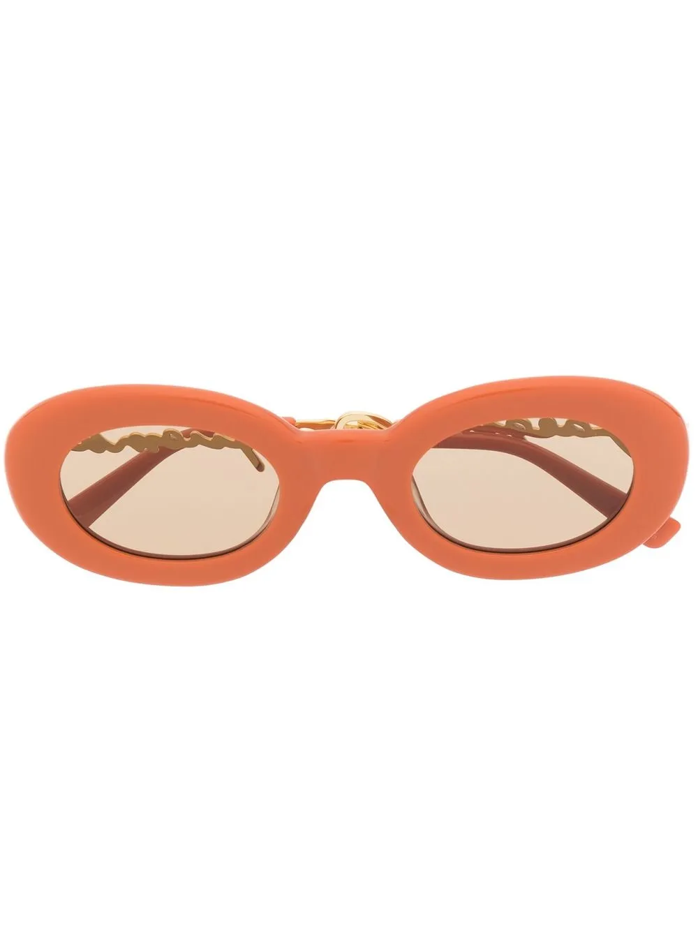 

Jacquemus Les lunettes Pralu round-frame sunglasses - Gold