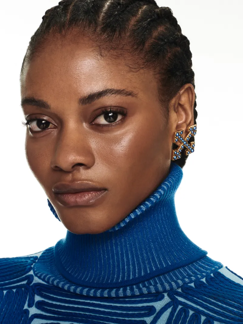 Pearls Pave' Earrings