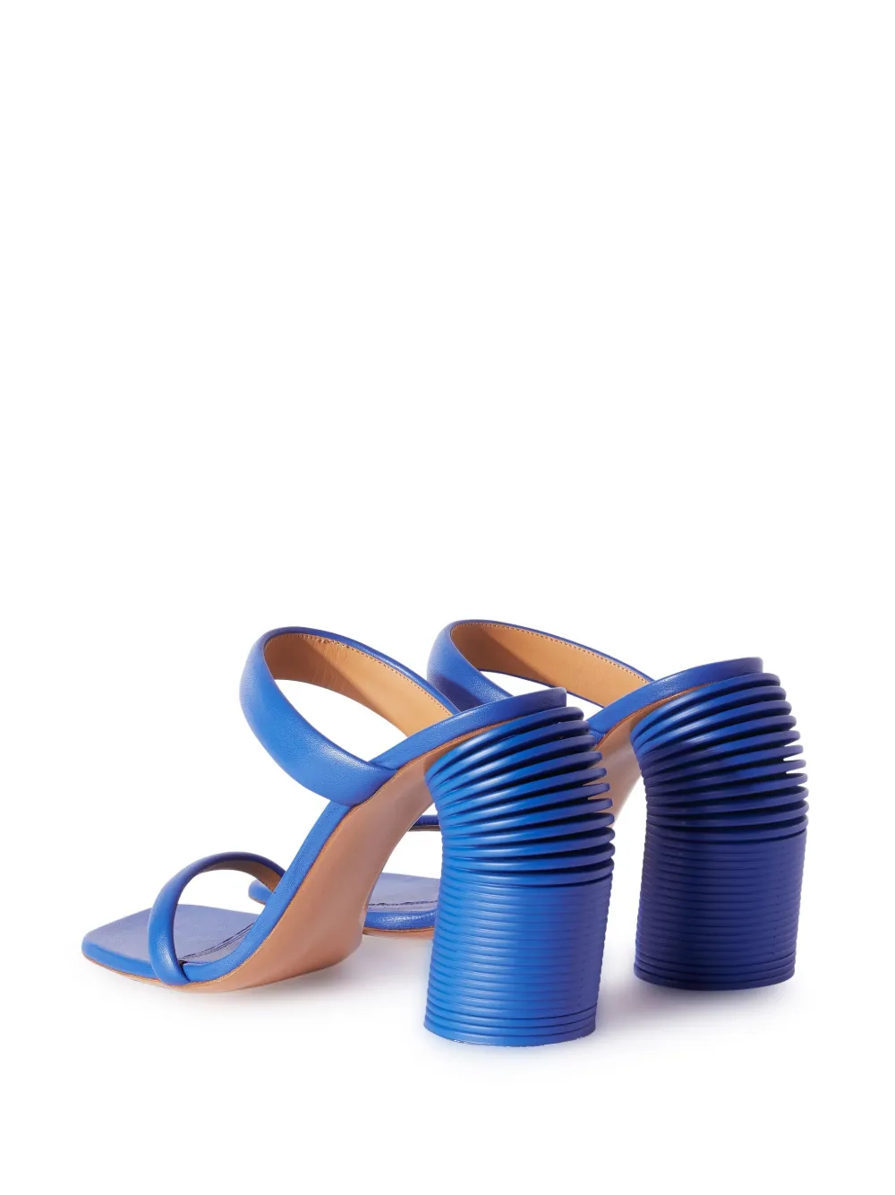 Shop Off-white Open-toe Leather Sandals In Blue