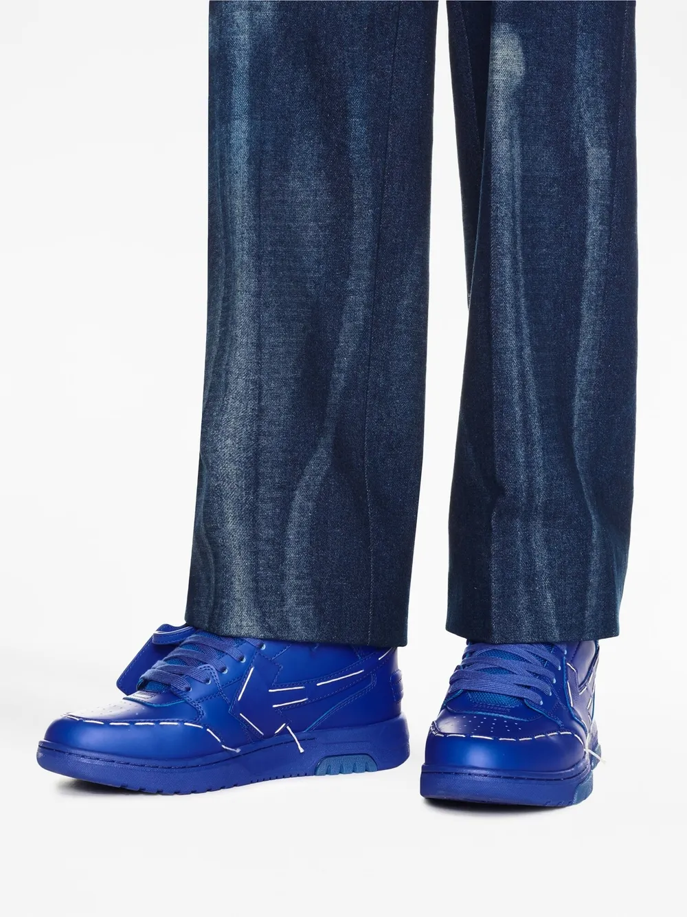 Off-white Out Of Office Mid Sneakers In Blue