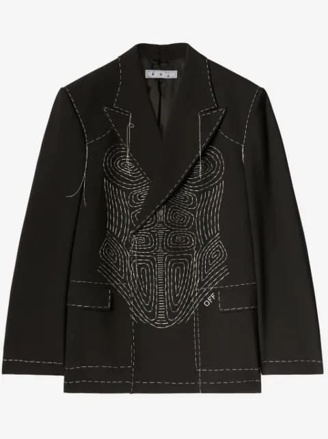 Off-White Runway Body Stitch double-breasted jacket