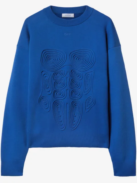 Off-White sudadera con cuello redondo