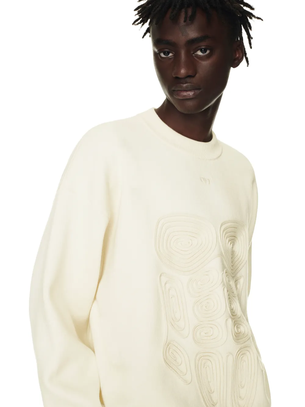 Strick-Sweatshirt mit Rundhalsausschnitt