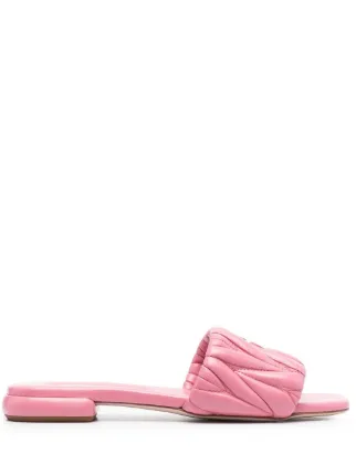 Miu Miu Pink/Orange Leather Sandals 38.5 (runs slightly large)