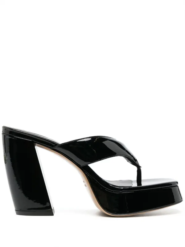 Black platform mule online sandals