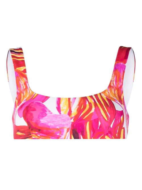 Haut de bikini à imprimé abstrait - Louisa Ballou - Modalova