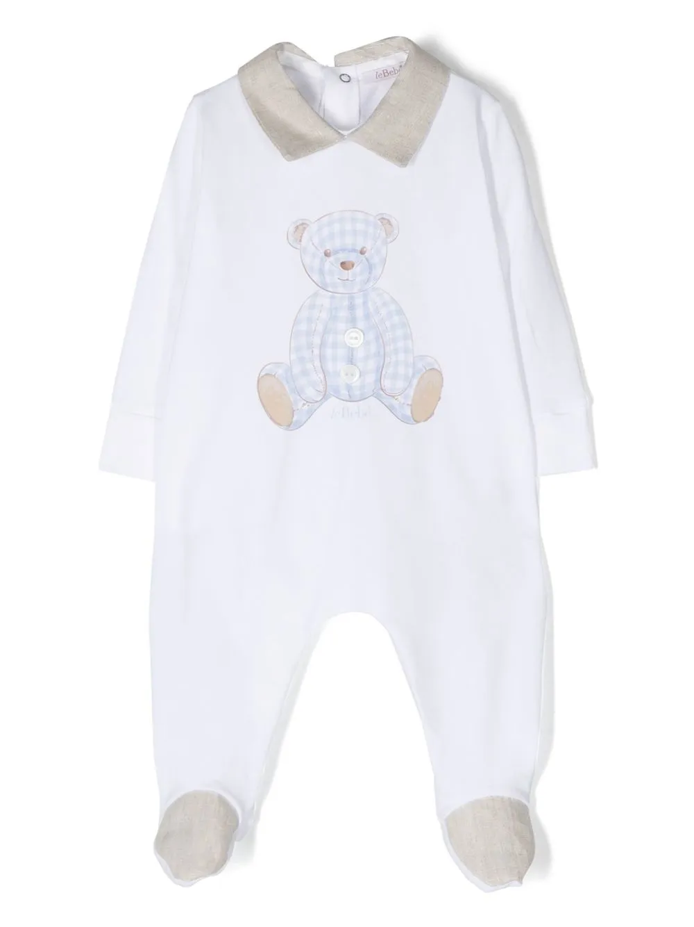 

Le Bebé Enfant teddy bear-print longsleeved pajamas - White