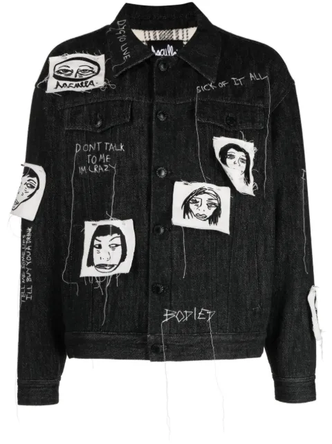Haculla Sick Of It All embroidered denim jacket