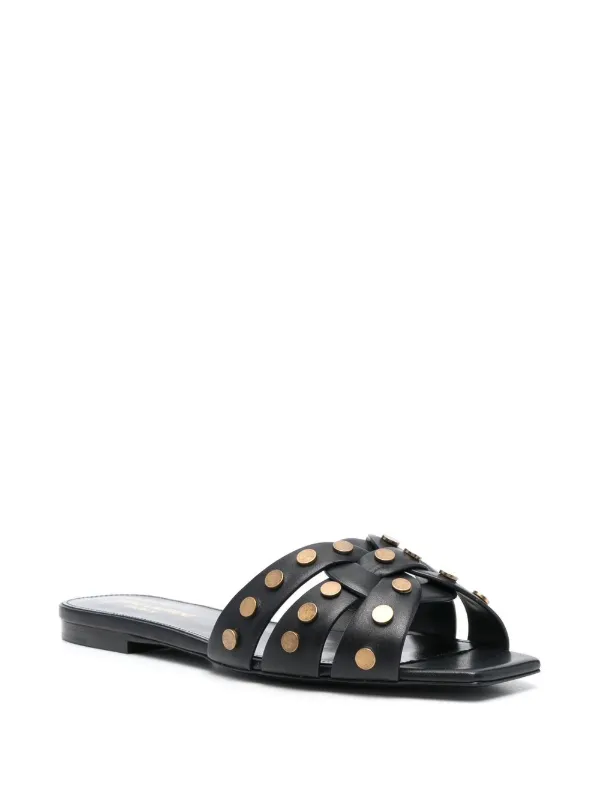 サンダル・ミュール Saint Laurent SANDAL (8076421TV00 1000) Saint Laurent SANDAL (8076421TV00 1000) (Saint Laurent