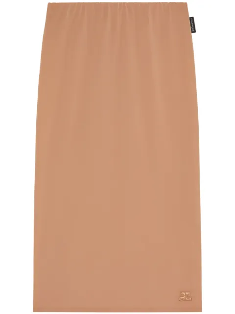 Courrèges falda midi traslúcida