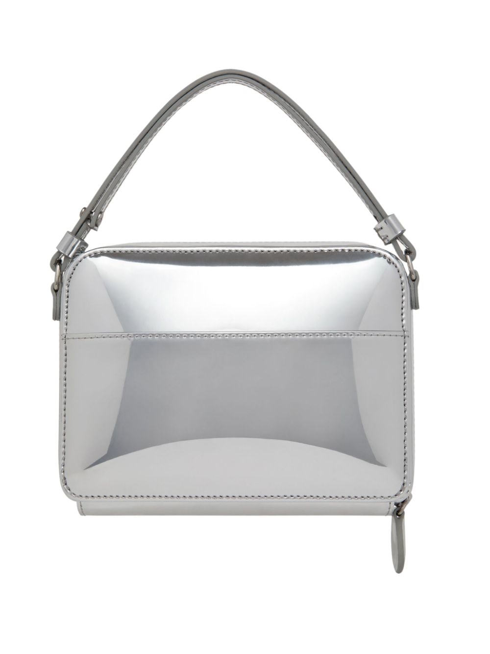 Shop Courrèges Cloud Logo-plaque Shoulder Bag In Silver