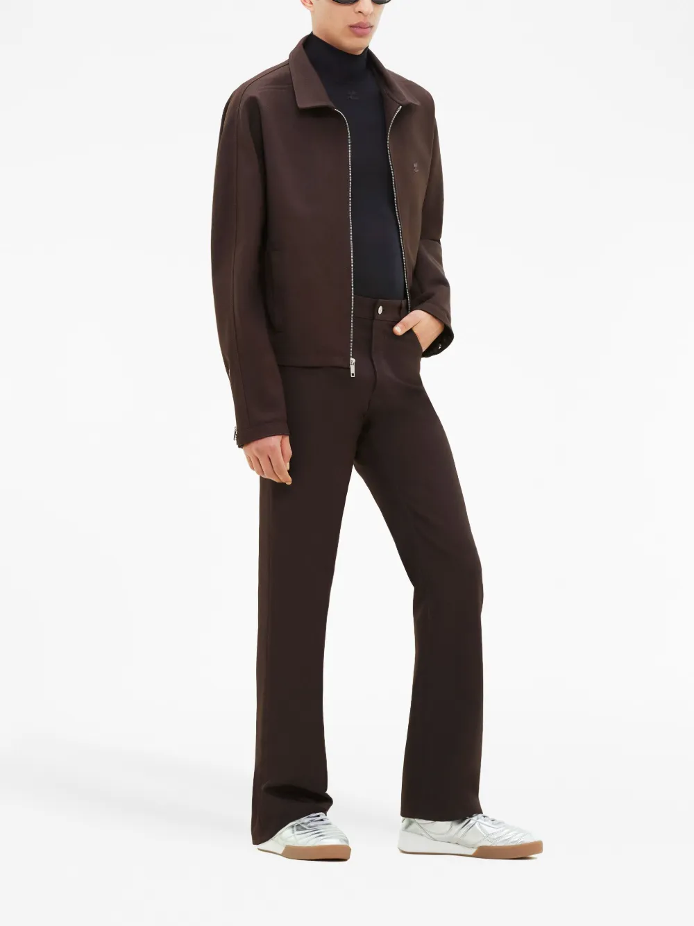 Courrèges Bomberjack met rits Bruin