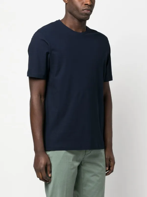 【送料&関税込】Herno Cotton Crew-neck T-shirt Herno crew-neck Cotton T-shirt | Blue | FARFETCH JO