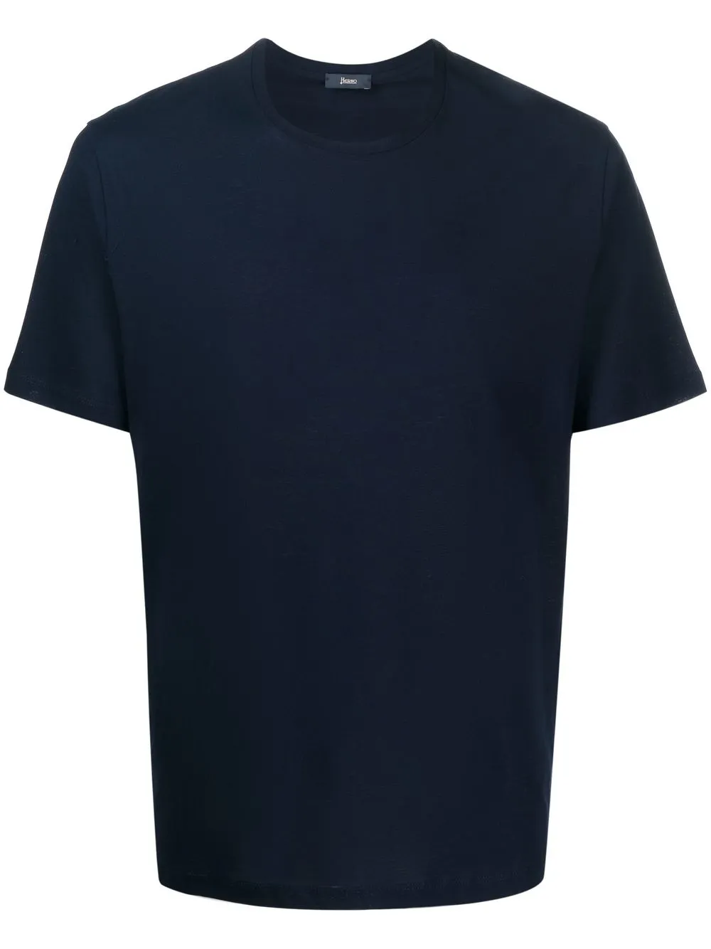 Shop Herno Crew-neck Cotton T-shirt In Blau