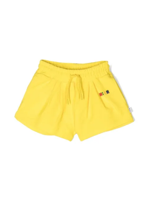 MSGM Kids embroidered-logo cotton shorts