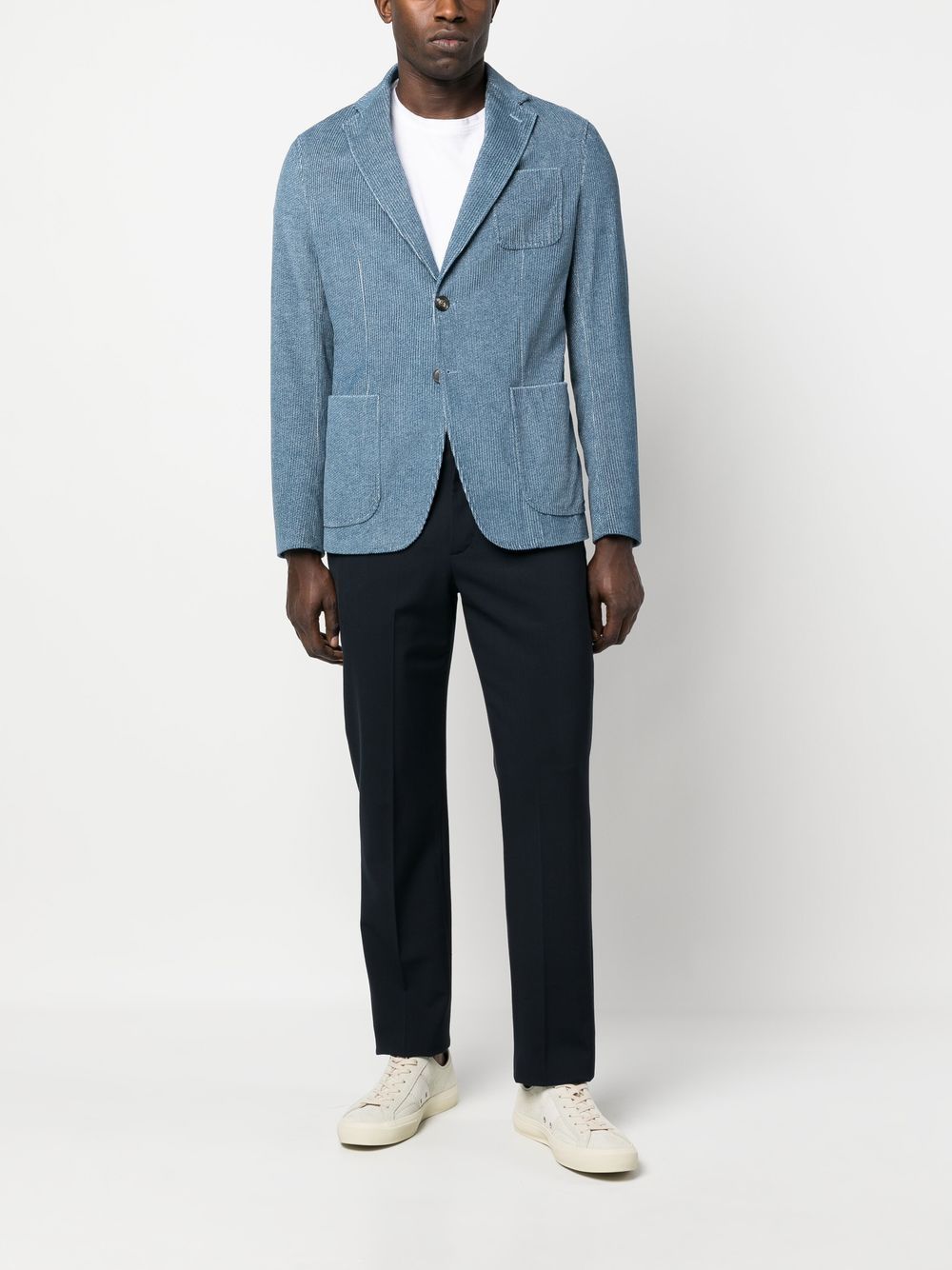 Emporio Armani Blazer met enkele rij knopen - Blauw