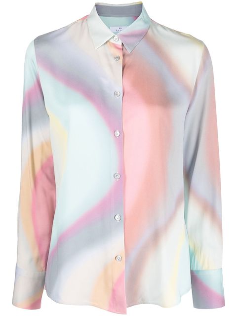 PS Paul Smith abstract-print long-sleeved shirt
