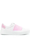 Givenchy leather logo-print sneakers - White