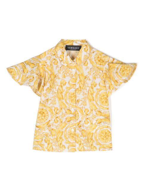 Versace Kids - barocco-print shirt