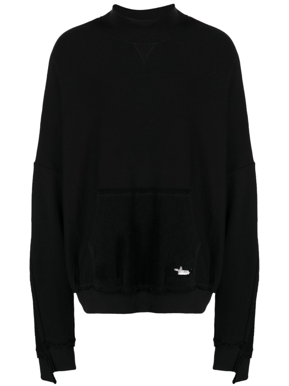 Mostly Heard Rarely Seen logo-embroidered brushed cotton sweatshirt - Black