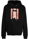 Mostly Heard Rarely Seen 8-Bit bunny-print cotton hoodie - Black