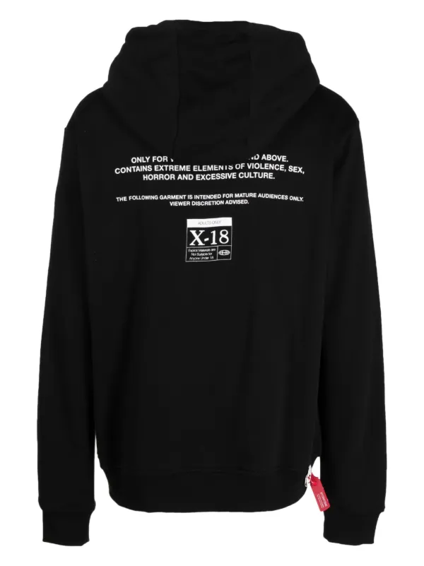 Mostly Heard Rarely Seen 8-Bit bunny-print Cotton Hoodie